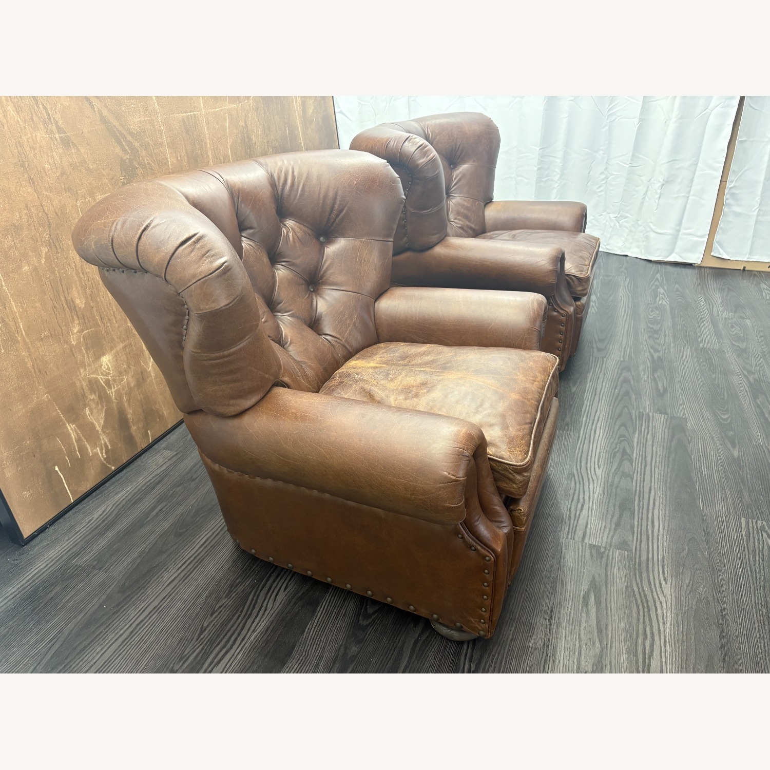 Restoration Hardware Churchill Leather Recliner – Set of 2 - image-31