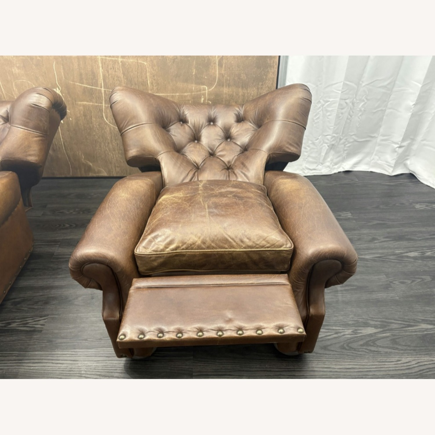 Restoration Hardware Churchill Leather Recliner – Set of 2 - image-1