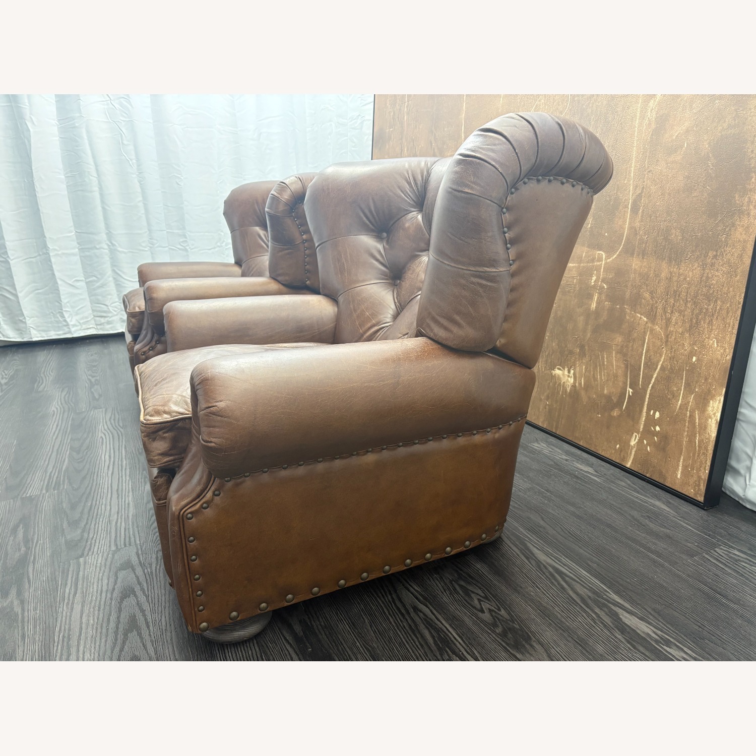 Restoration Hardware Churchill Leather Recliner – Set of 2 - image-32