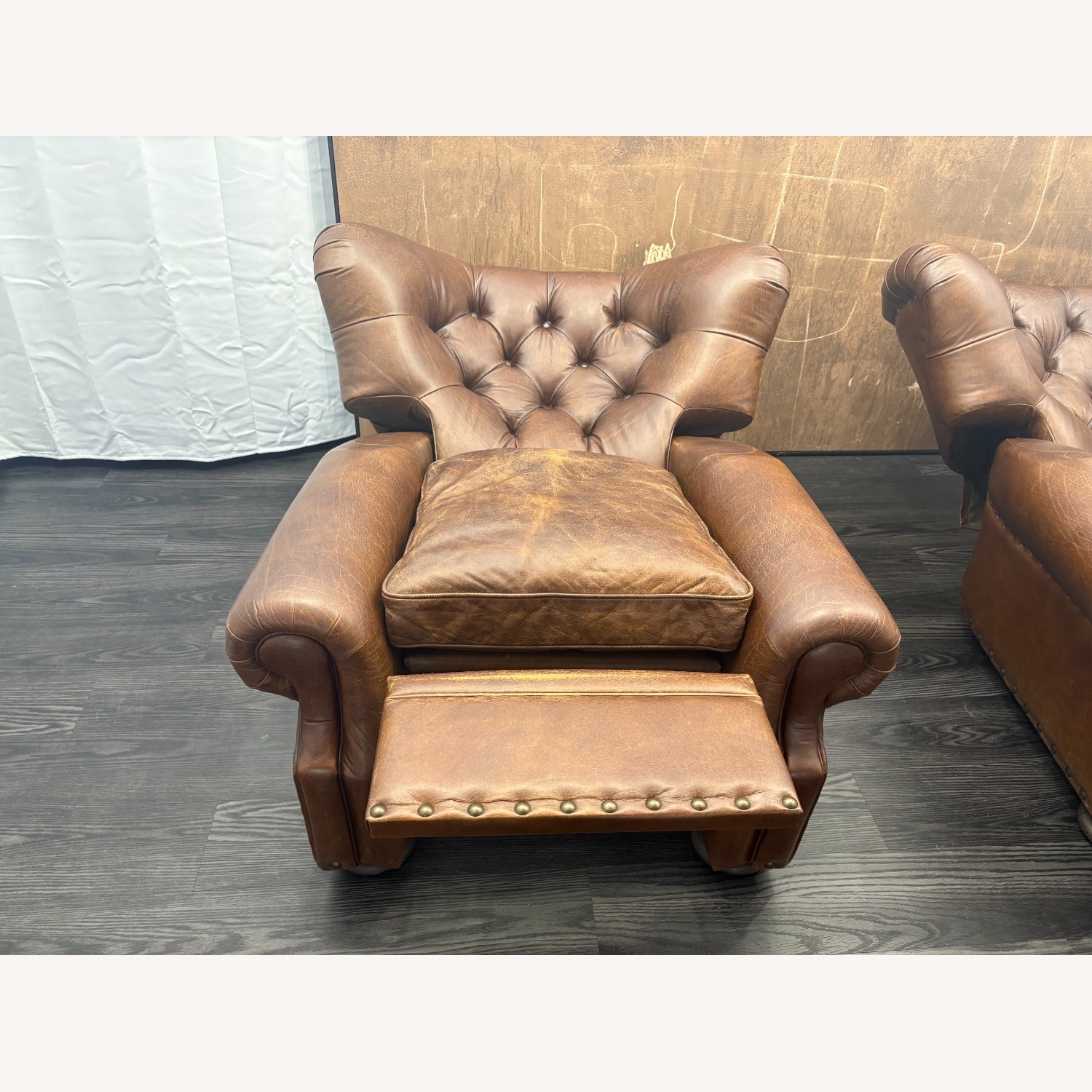 Restoration Hardware Churchill Leather Recliner – Set of 2 - image-10