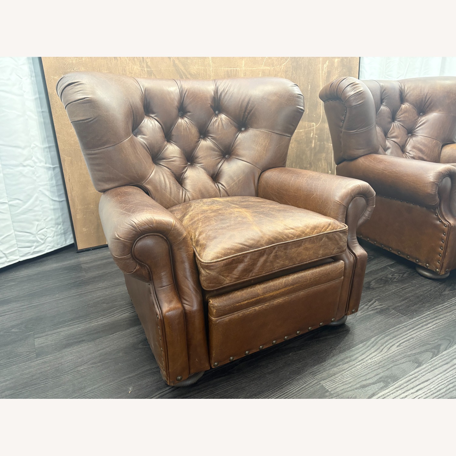 Restoration Hardware Churchill Leather Recliner – Set of 2 - image-21