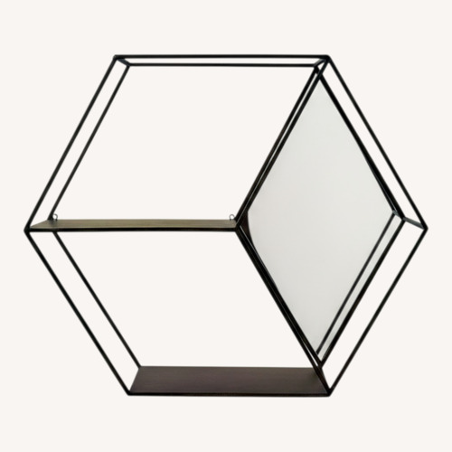 Used Metal Accent Shelf W Mirror for sale on AptDeco