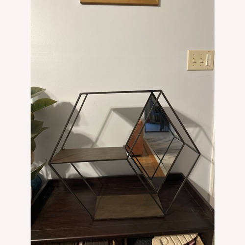 Used Metal Accent Shelf W Mirror for sale on AptDeco