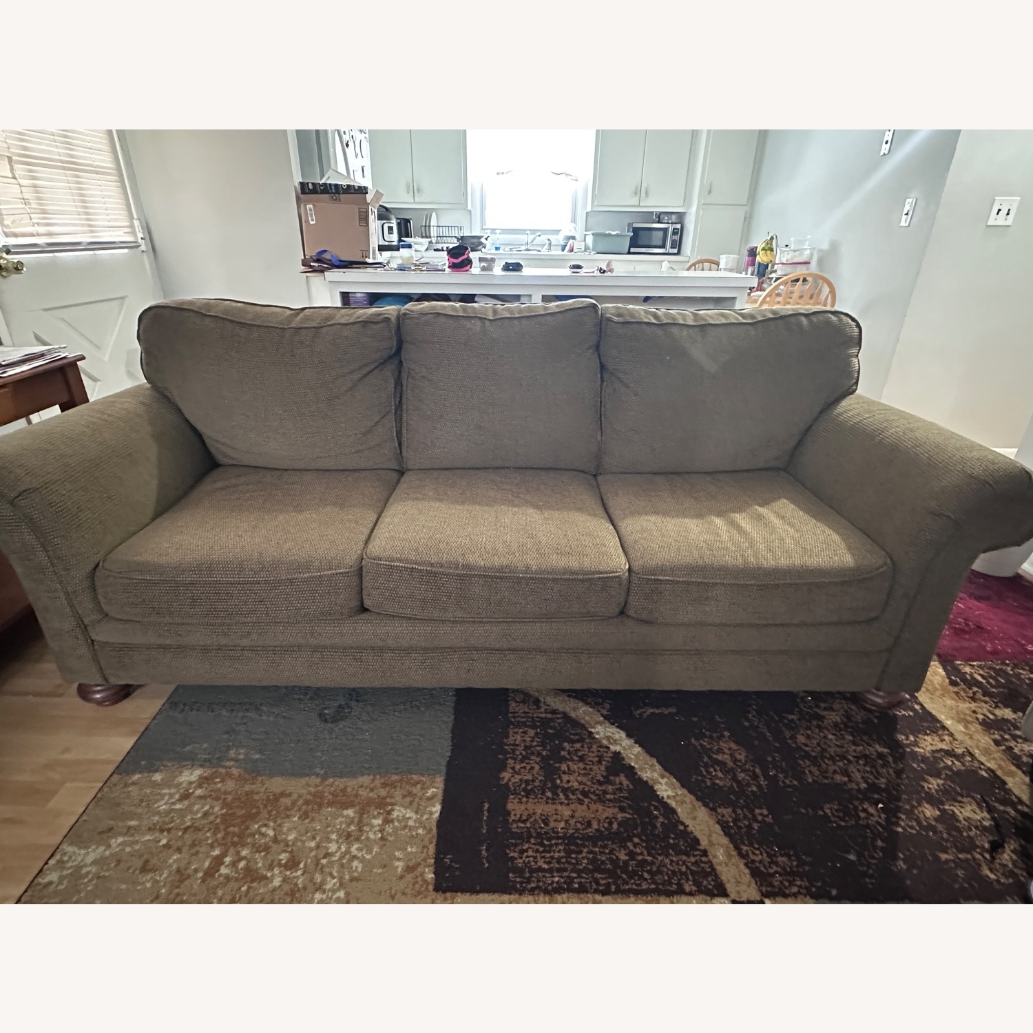 Cochrane Green Fabric 3+ Seater Sofa - image-6