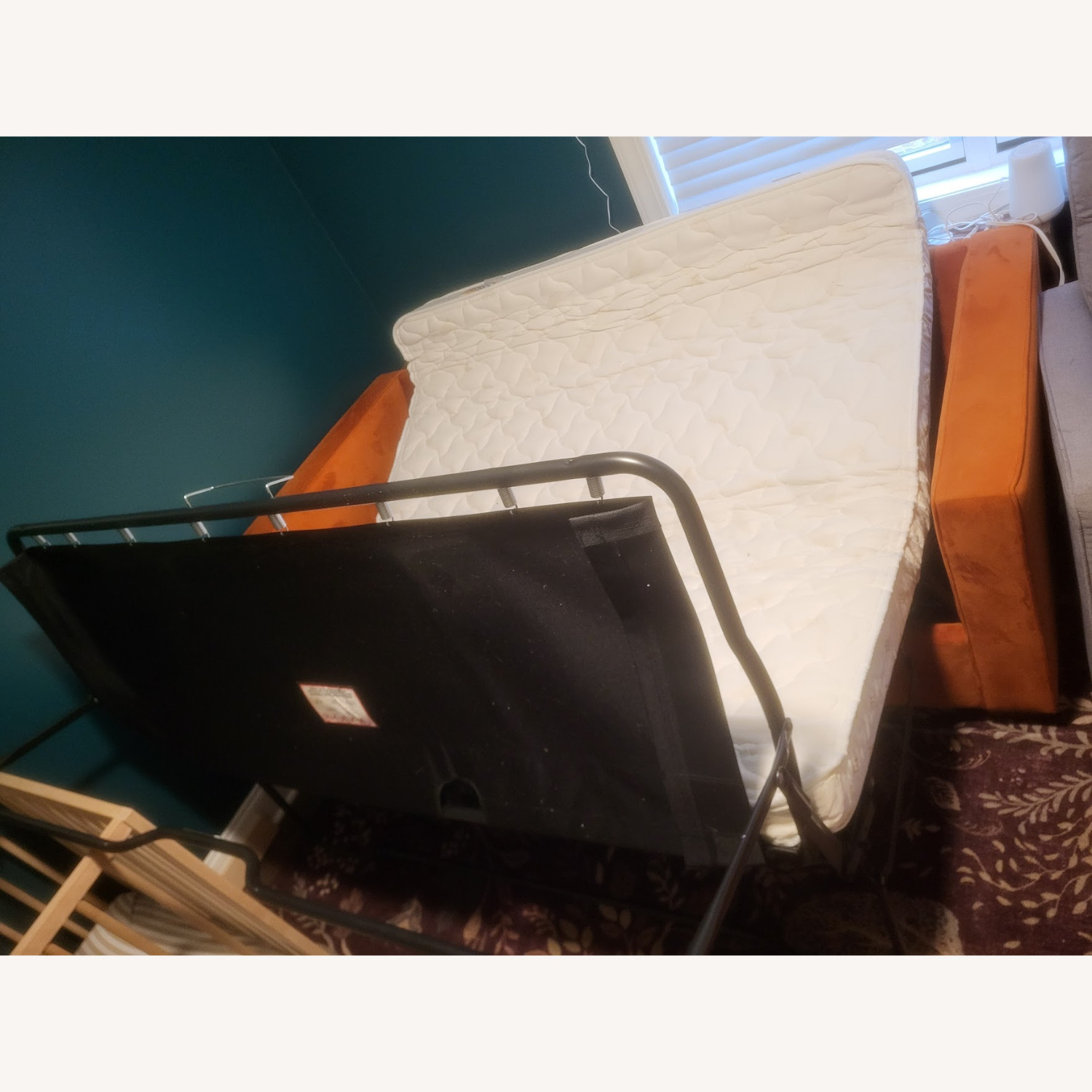 Apt2b Catalina Orange Velvet Sleeper Sofa - image-5