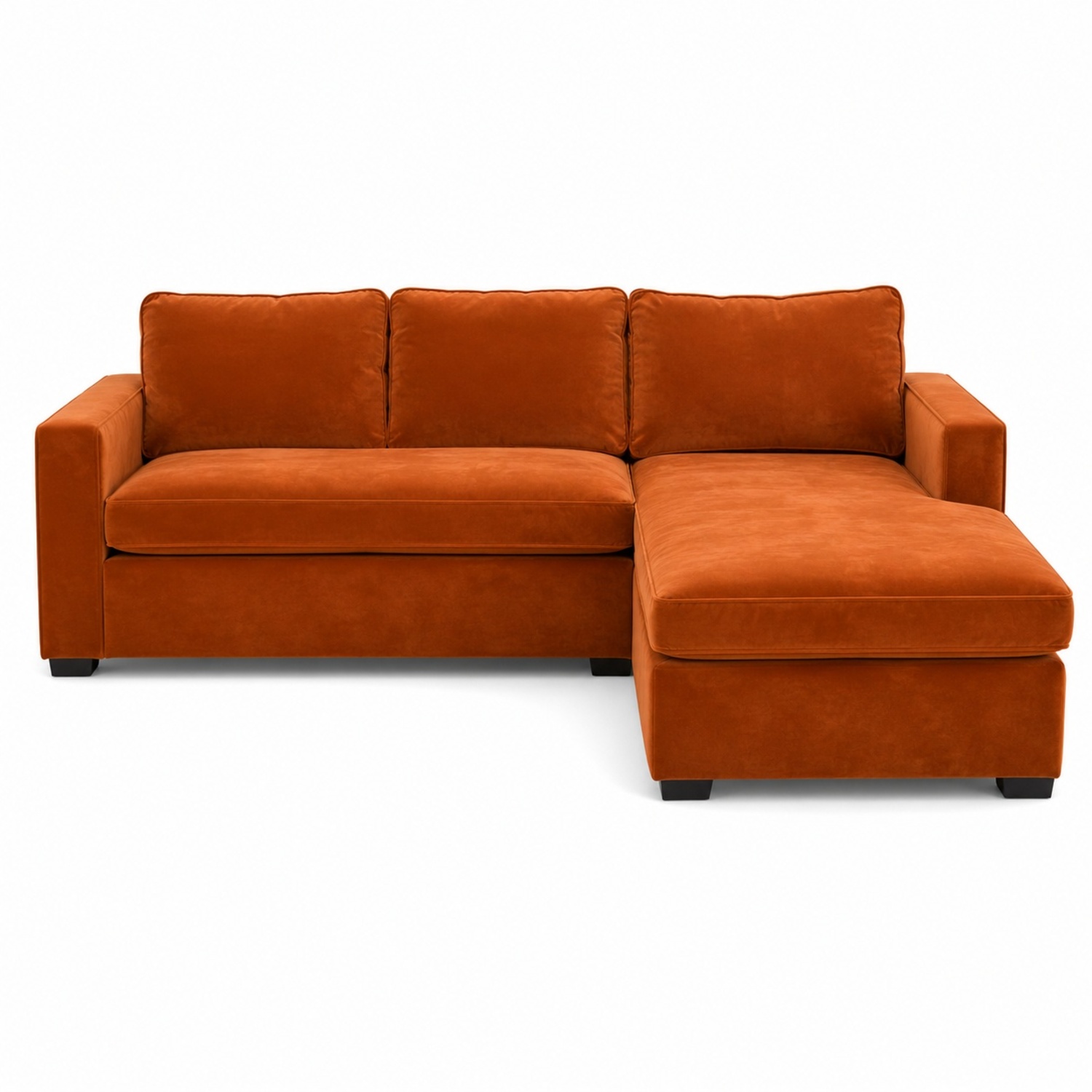 Apt2b Catalina Orange Velvet Sleeper Sofa - image-11