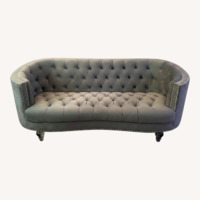 Light Gray Velvet 2 Seater Sofa