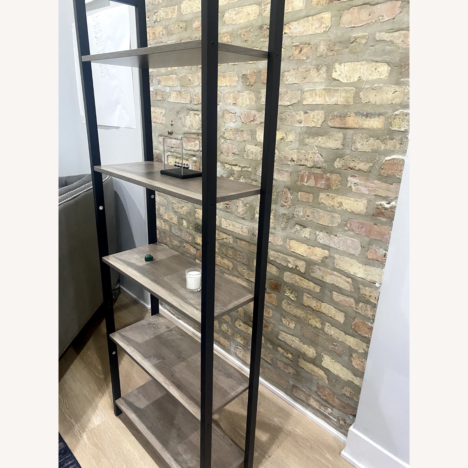 VASAGLE Light Gray Wood Bookcase - image-2