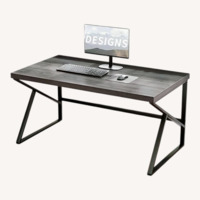 HSH Industrial Light Gray Wood Desk