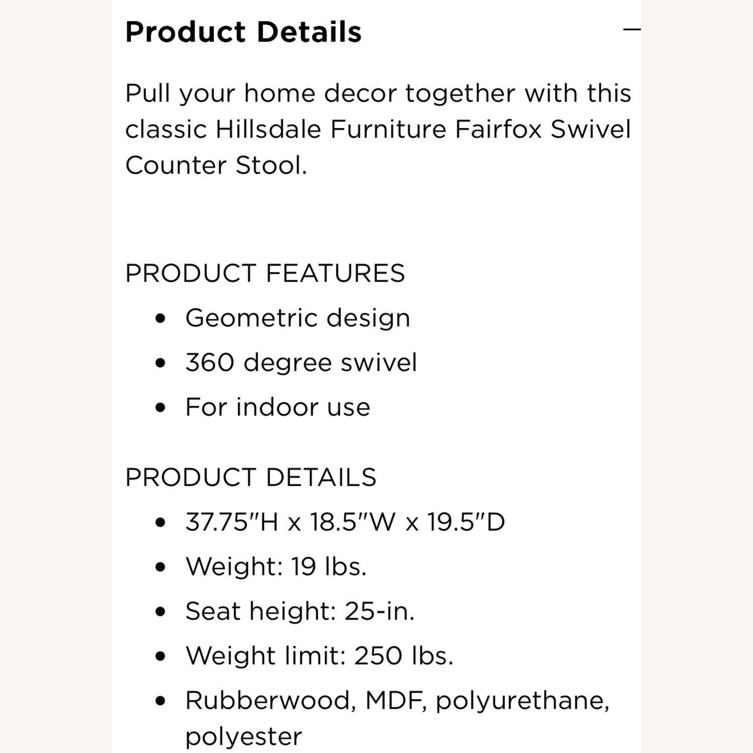 Fairfox Swivel Counter Stools - image-4