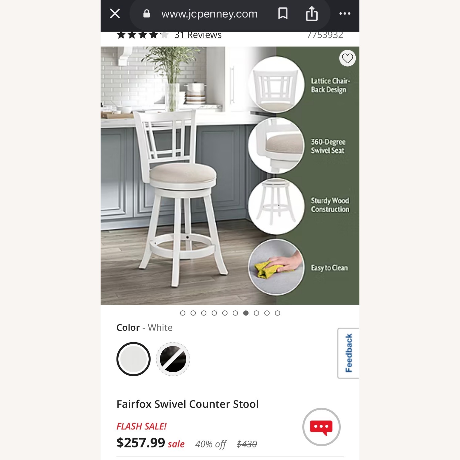 Fairfox Swivel Counter Stools - image-2