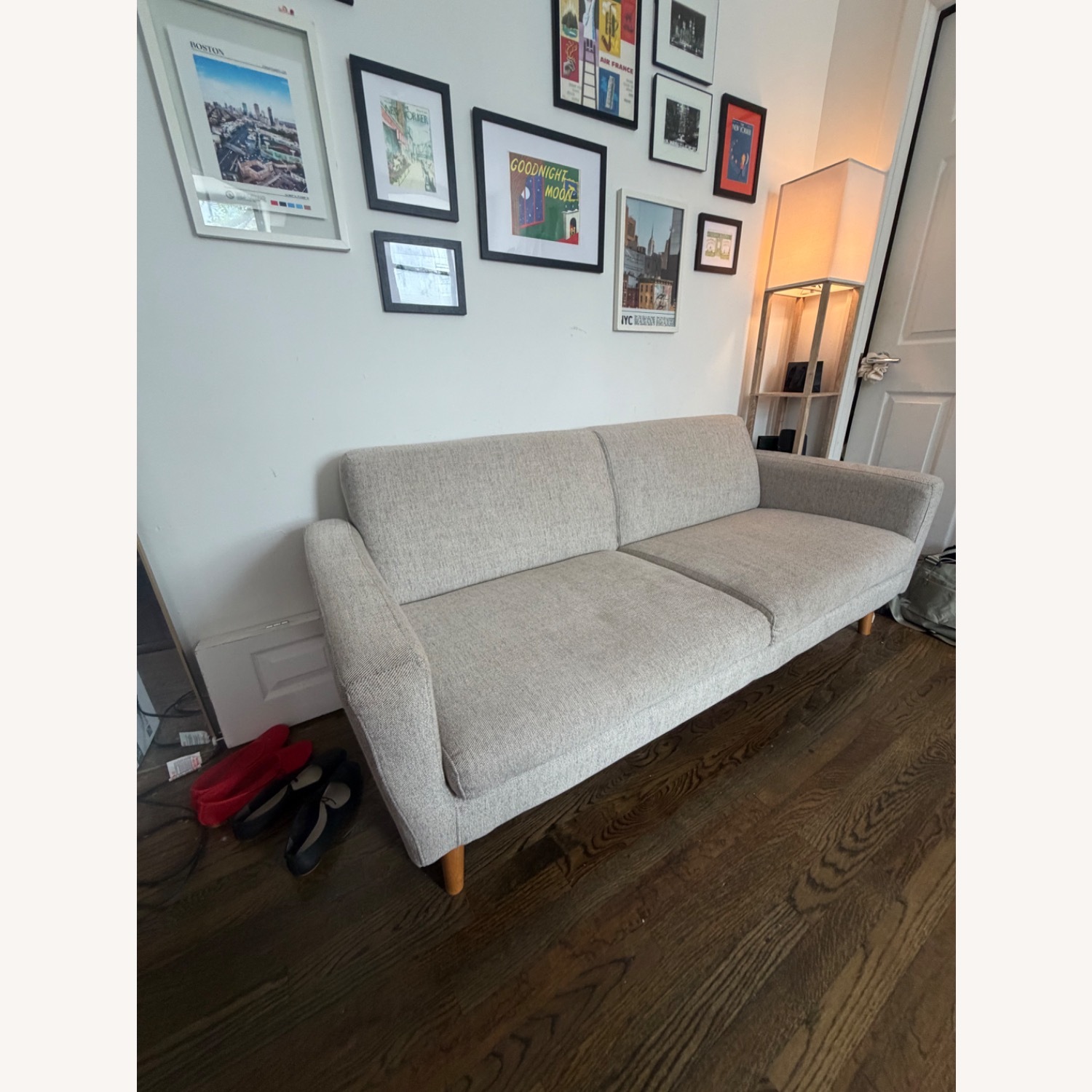West Elm Oliver Light Gray 3+ Seater Sofa - image-1