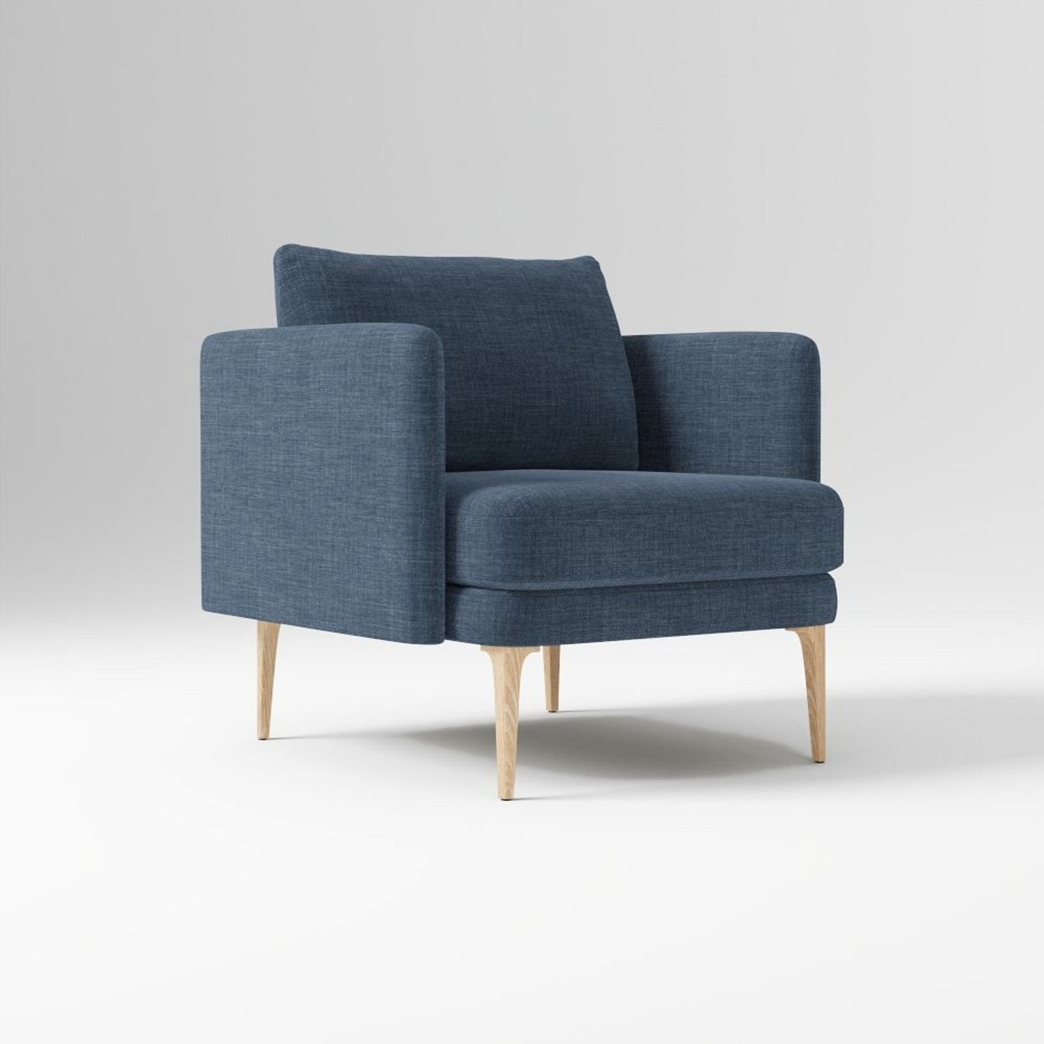 West Elm Auburn Blue Accent Chair - image-4