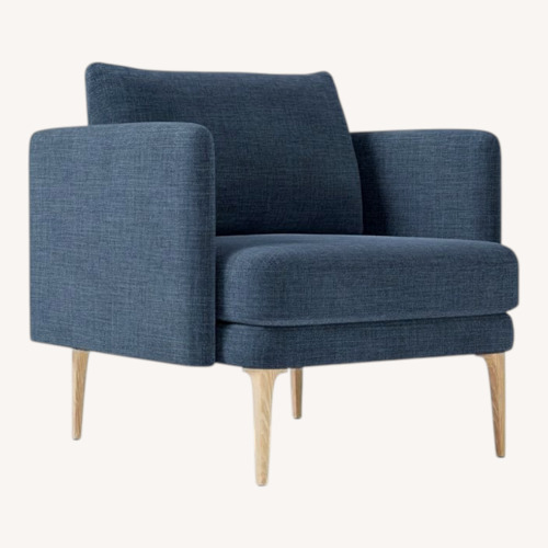 Used West Elm Auburn Blue Accent Chair for sale on AptDeco