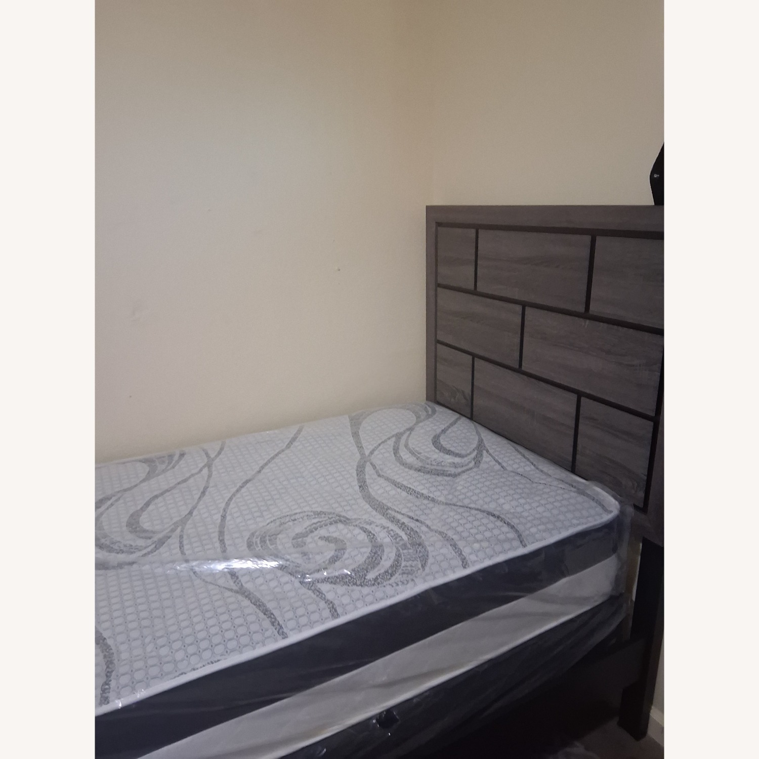 Light Gray Twin Bed - image-1