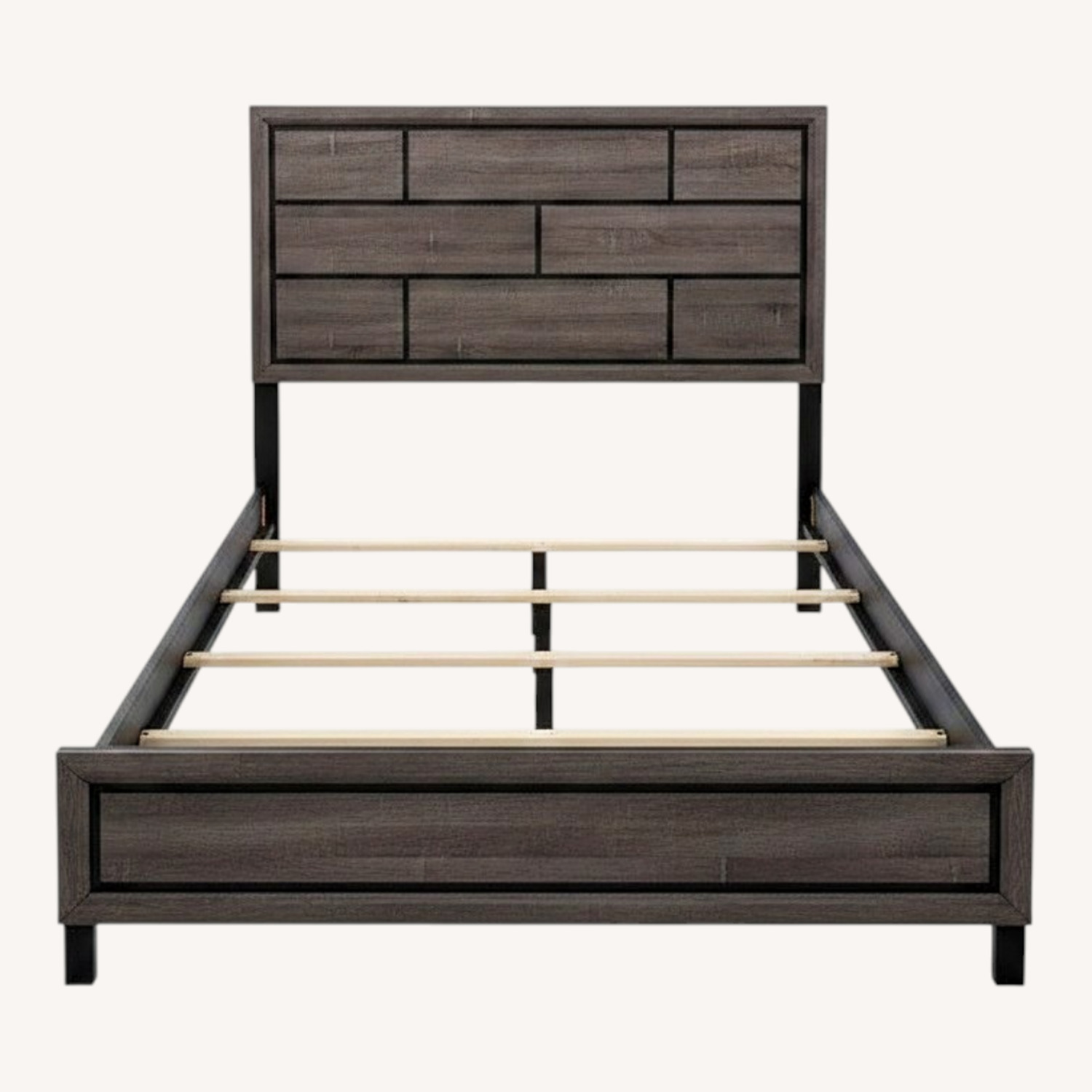 Light Gray Twin Bed - image-0