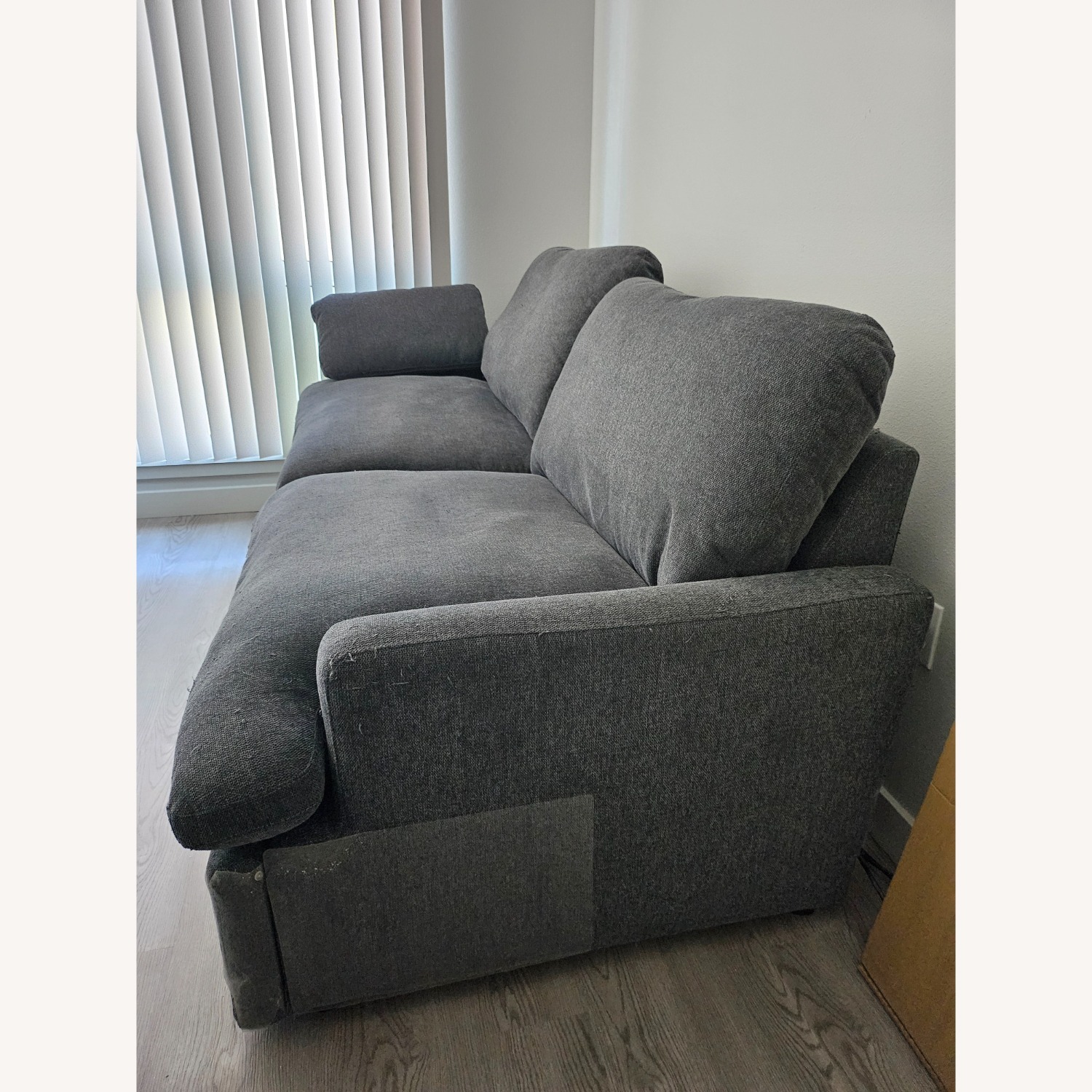 Living Spaces Dark Gray Fabric 2 Piece Sectional - image-7