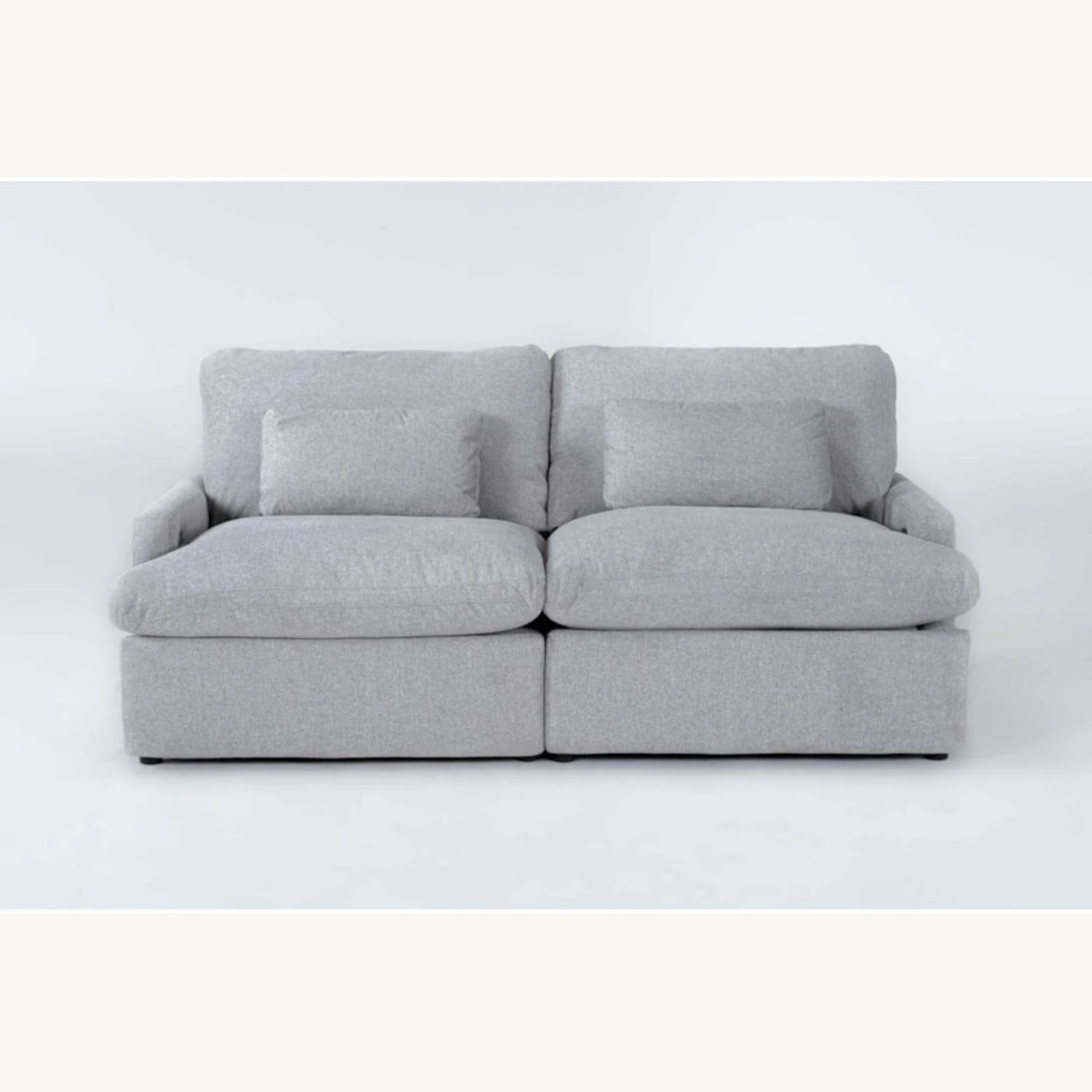 Living Spaces Dark Gray Fabric 2 Piece Sectional - image-8