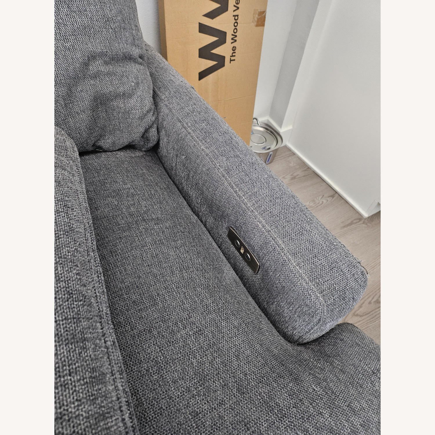 Living Spaces Dark Gray Fabric 2 Piece Sectional - image-4