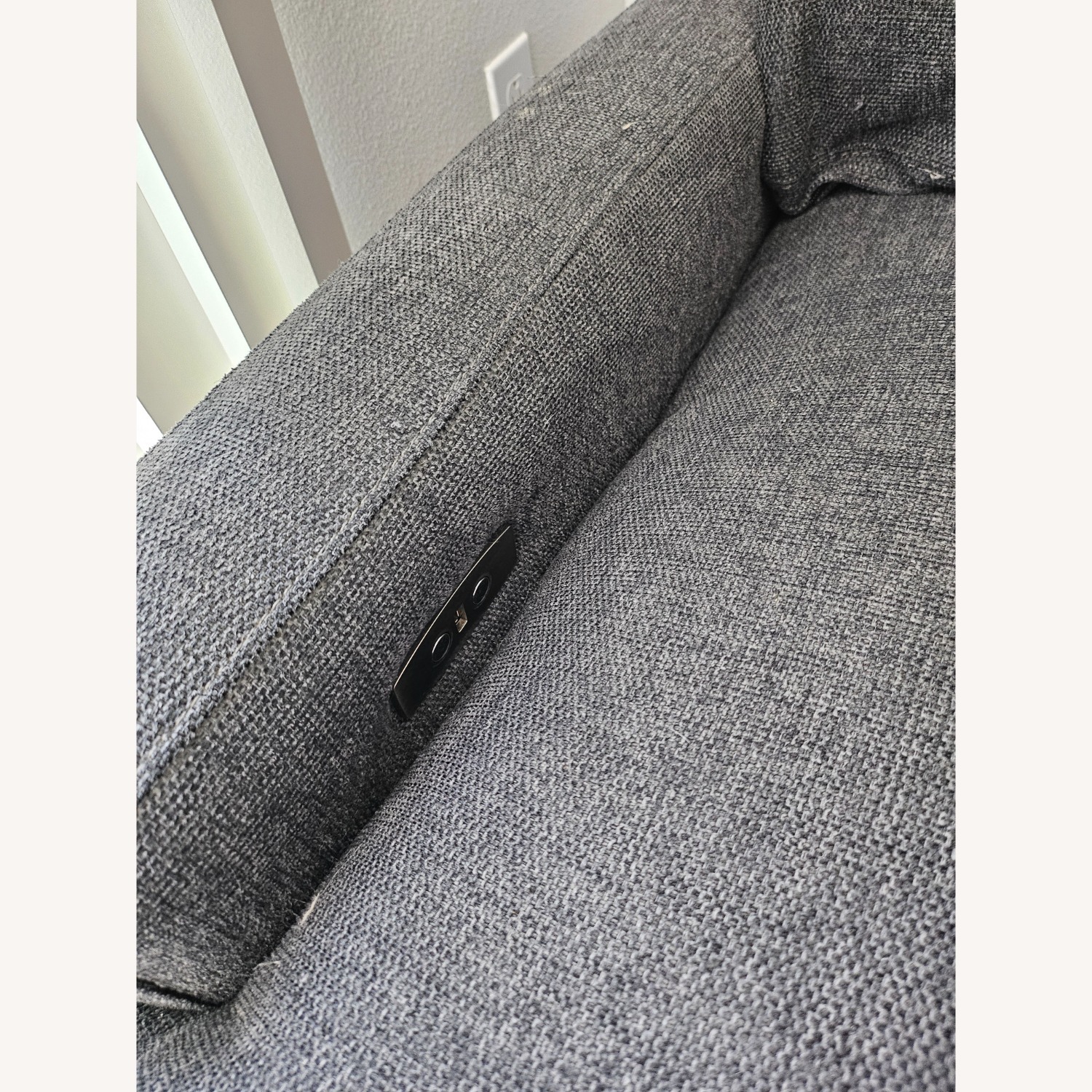Living Spaces Dark Gray Fabric 2 Piece Sectional - image-3