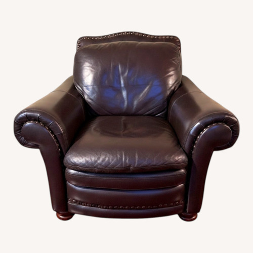Used Havertys Leather Club Armchair for sale on AptDeco