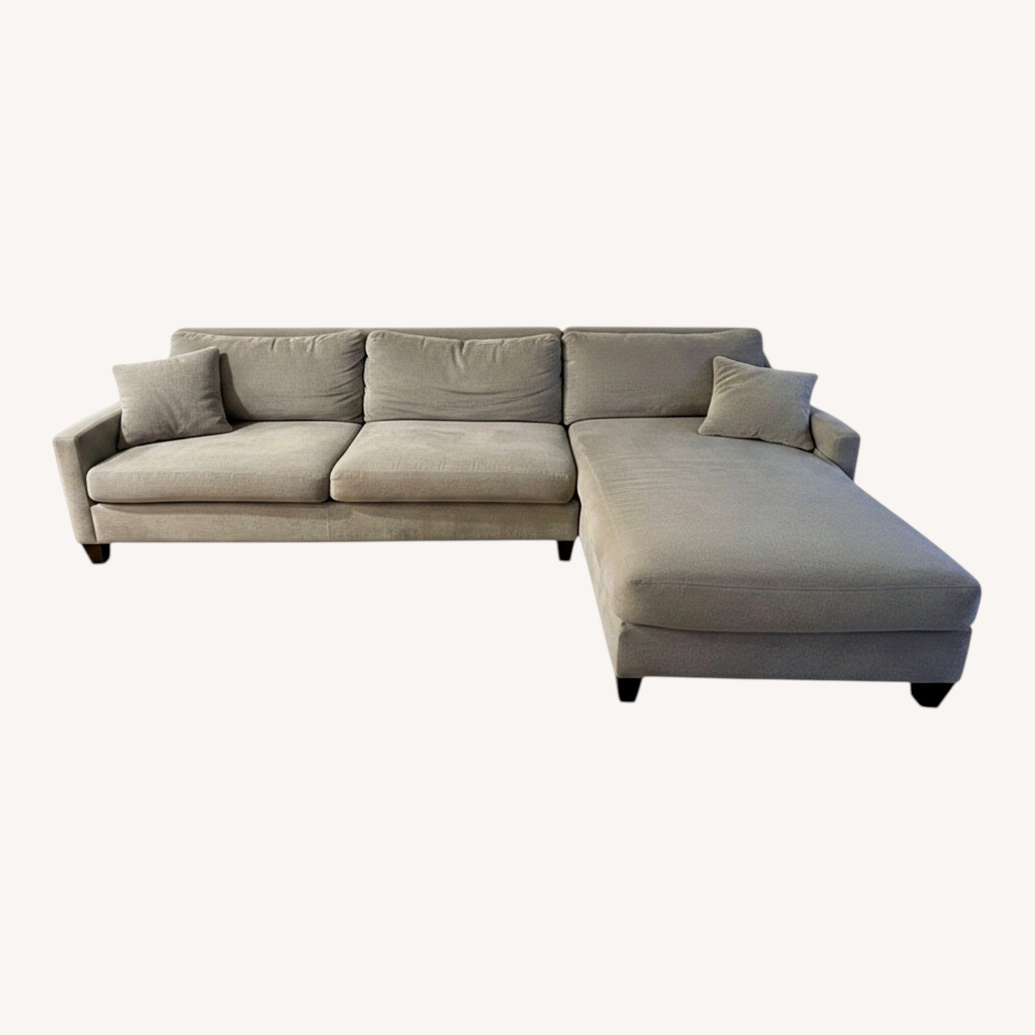 Light Gray Fabric 2 Piece Sectional - image-0