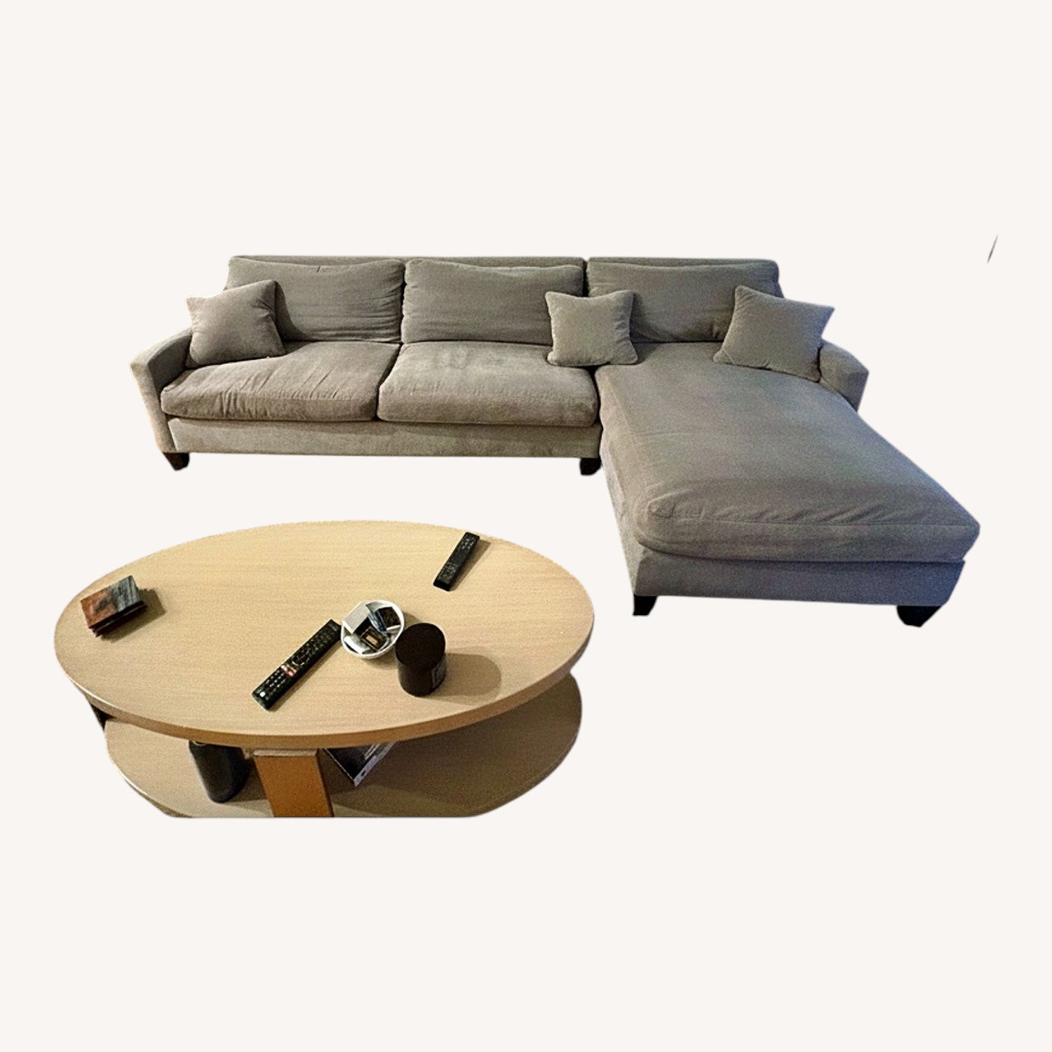 Light Gray Fabric 2 Piece Sectional - image-5