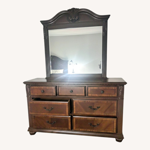 Used Raymour & Flanigan Dark Brown Dresser for sale on AptDeco