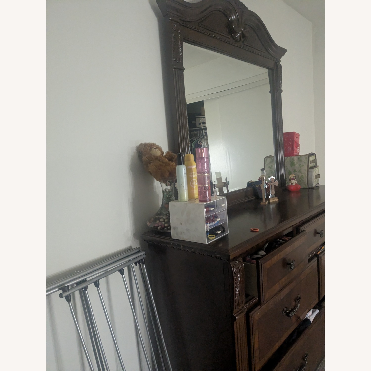 Raymour & Flanigan Dark Brown Dresser - image-3