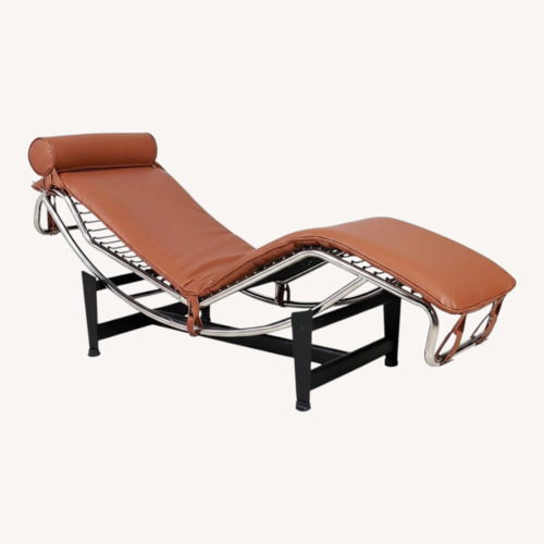 Used Latitude Run Light Brown Leather Recliner for sale on AptDeco