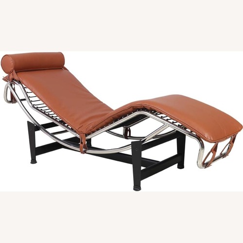 Used Latitude Run Light Brown Leather Recliner for sale on AptDeco