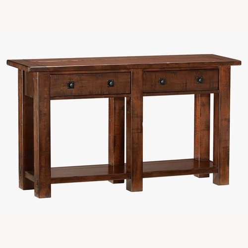Used Pottery Barn Benchmark Large Console Table for sale on AptDeco