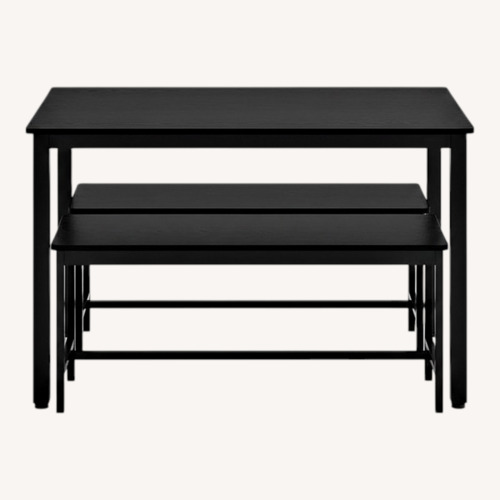 Used Black 3 Piece Dining Room Set for sale on AptDeco