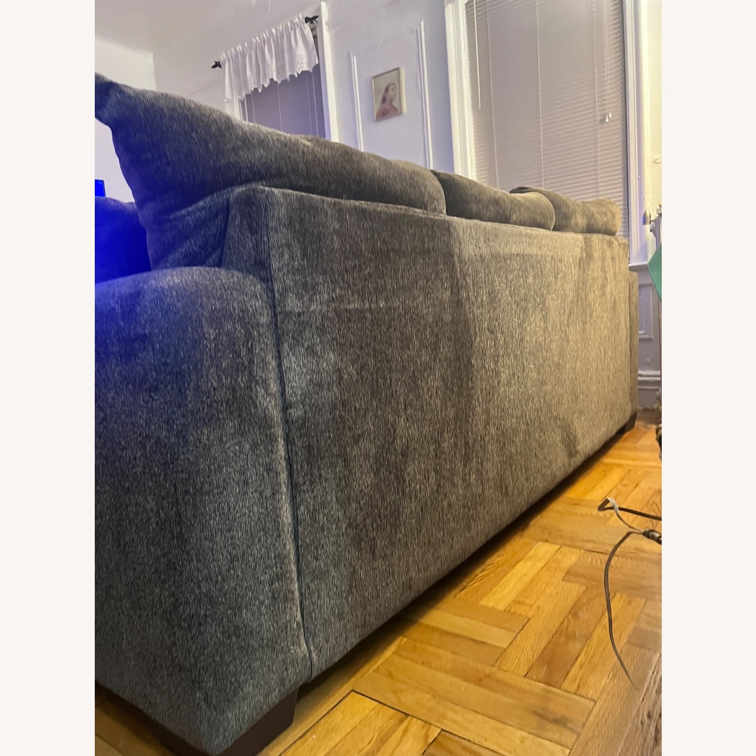 Vintage/Antique Fabric 3+ Seater Sofa - image-3