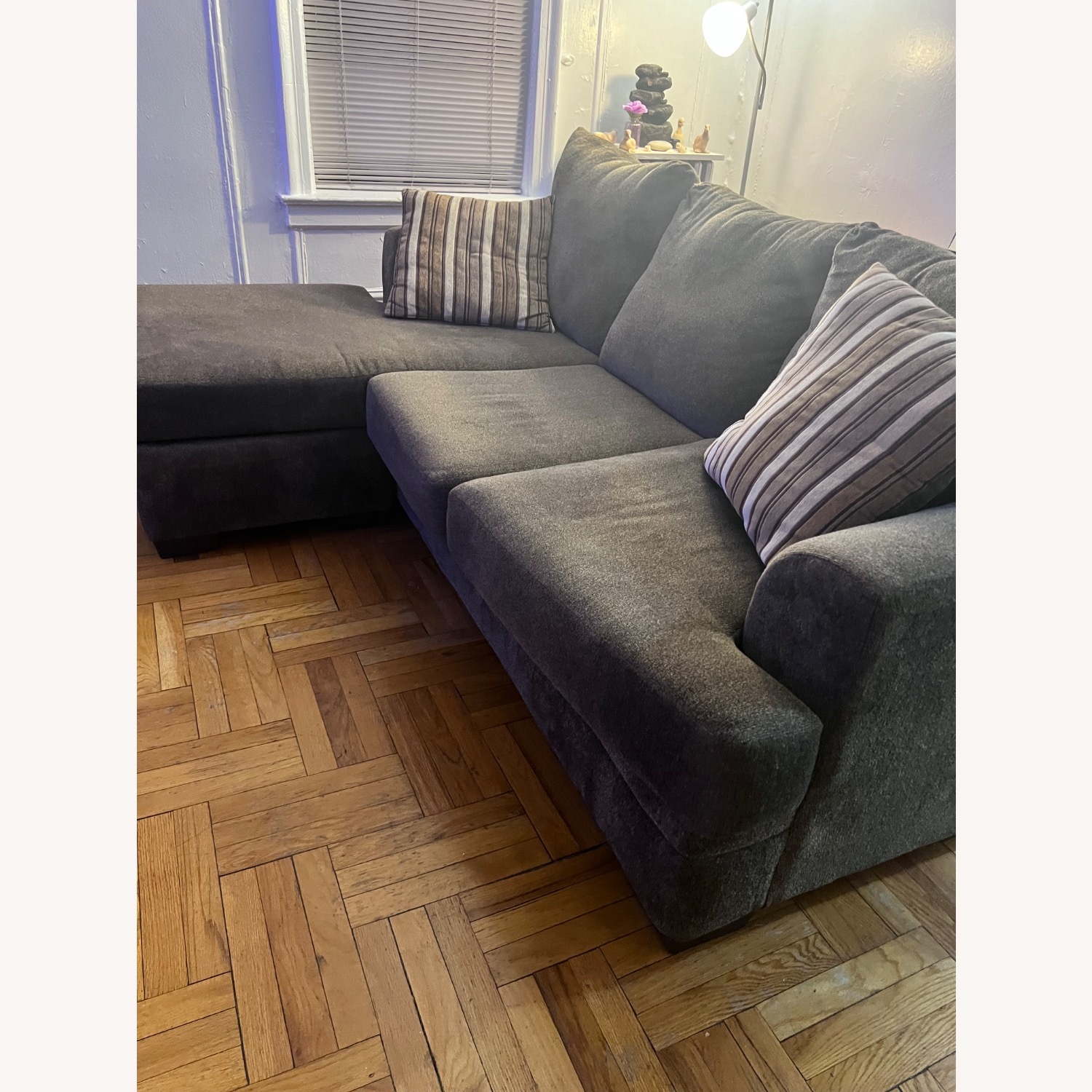 Vintage/Antique Fabric 3+ Seater Sofa - image-2