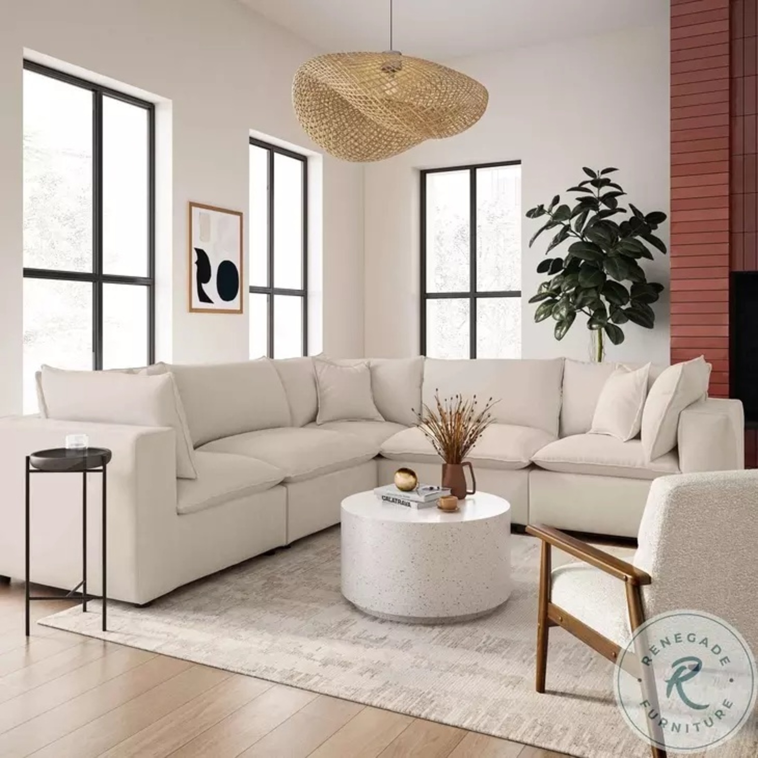 Cali Natural Performance Fabric Modular Sectional - image-4