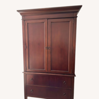 Dark Brown Wood Armoire