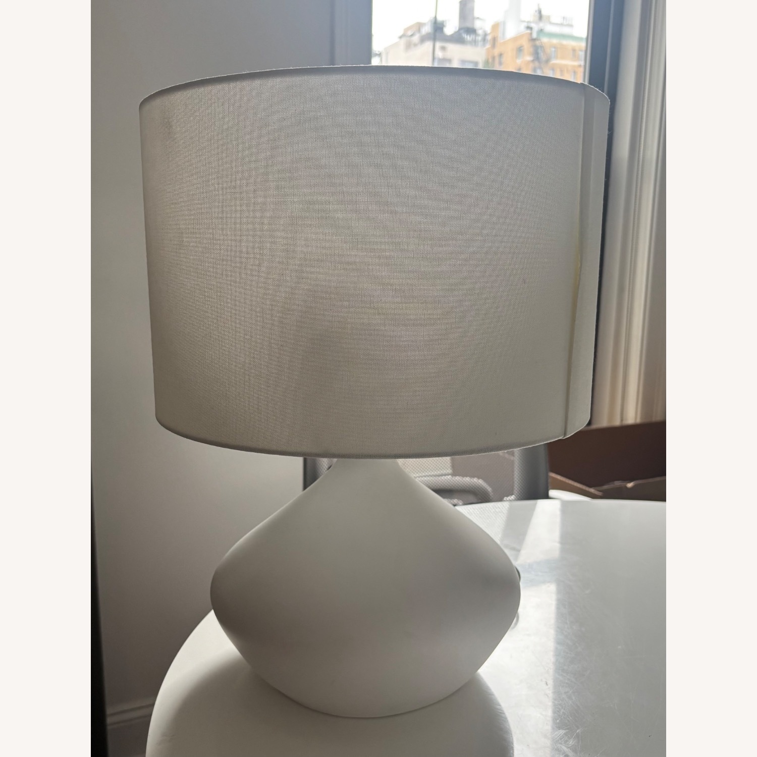 West Elm Asymmetry White Ceramic Table Lamp - image-2