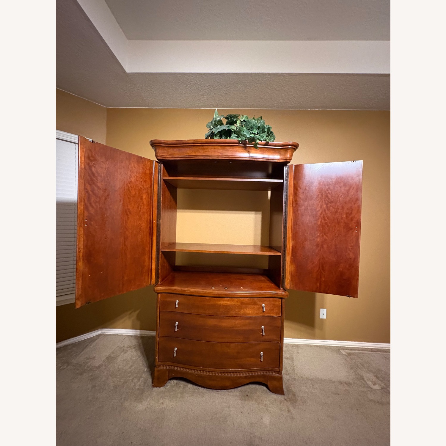 Traditional Wood Armoire - image-5