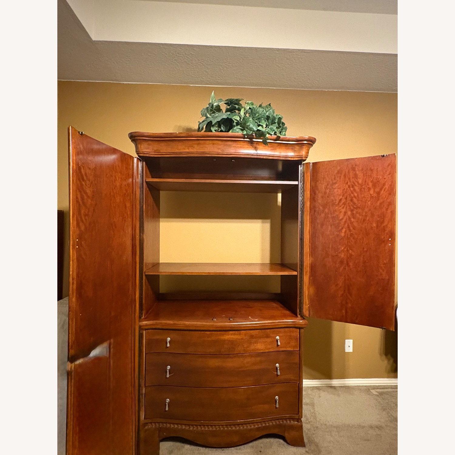 Traditional Wood Armoire - image-4
