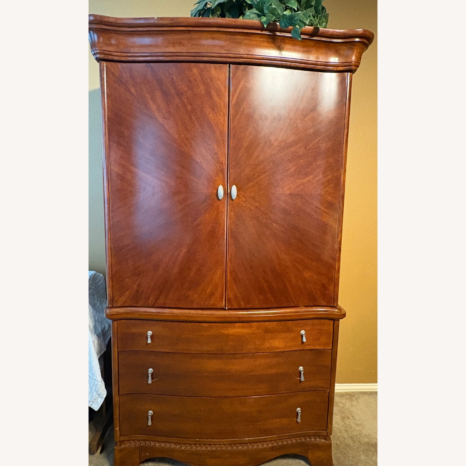Traditional Wood Armoire - image-1
