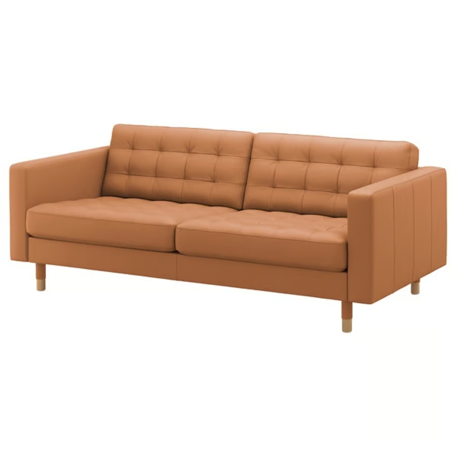 IKEA Morabo Golden Brown Leather Sofa - image-4