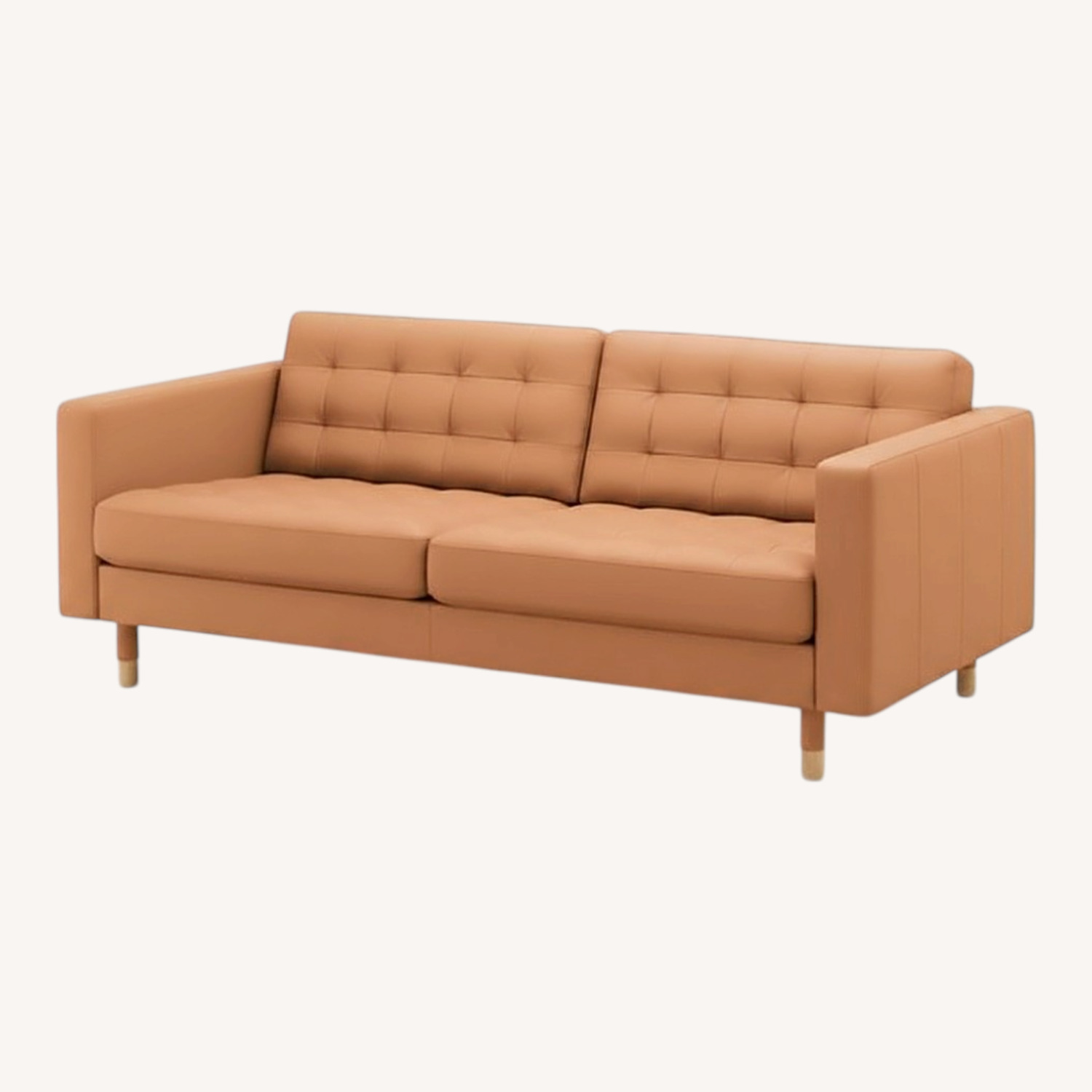 IKEA Morabo Golden Brown Leather Sofa - image-0