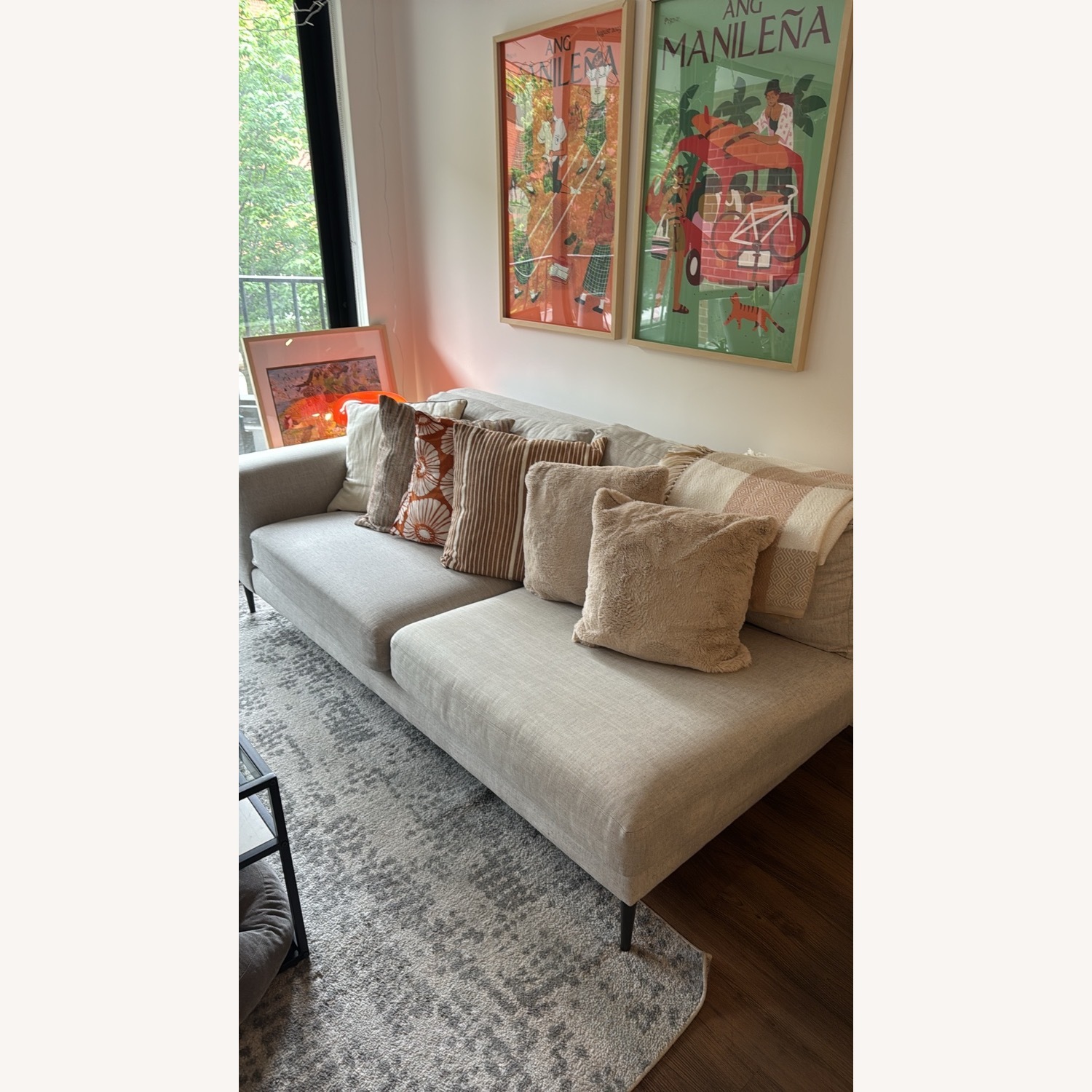 West Elm Andes Light Gray Fabric 3+ Seater Sofa - image-1