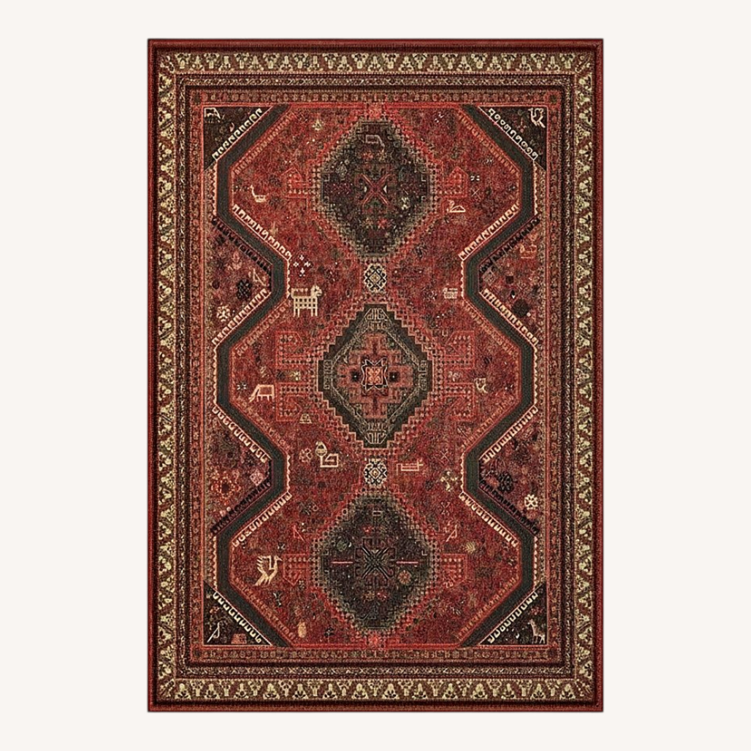Ruggable Red Glass Area Rug 8' x 10' - image-0