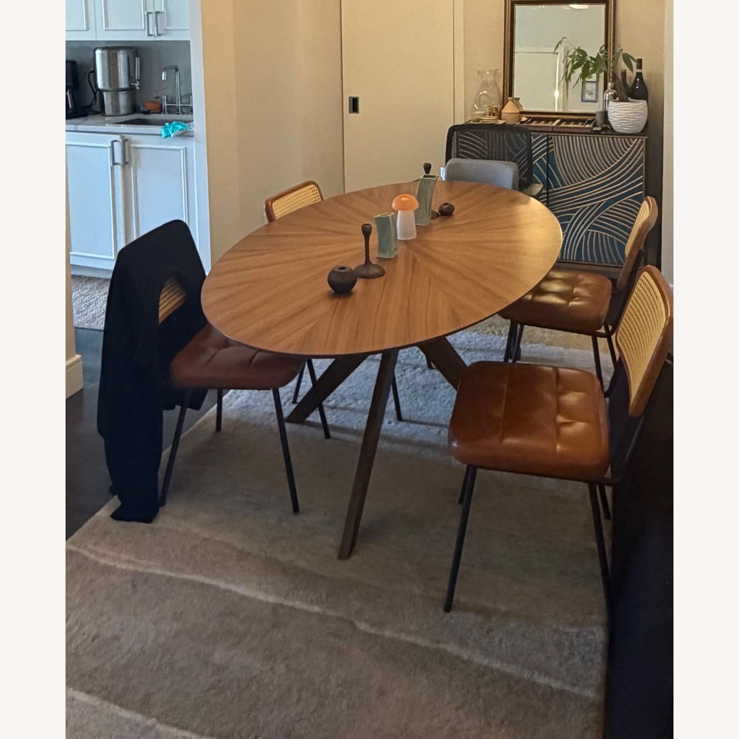 Modway Dark Brown Wood Dining Set - image-5