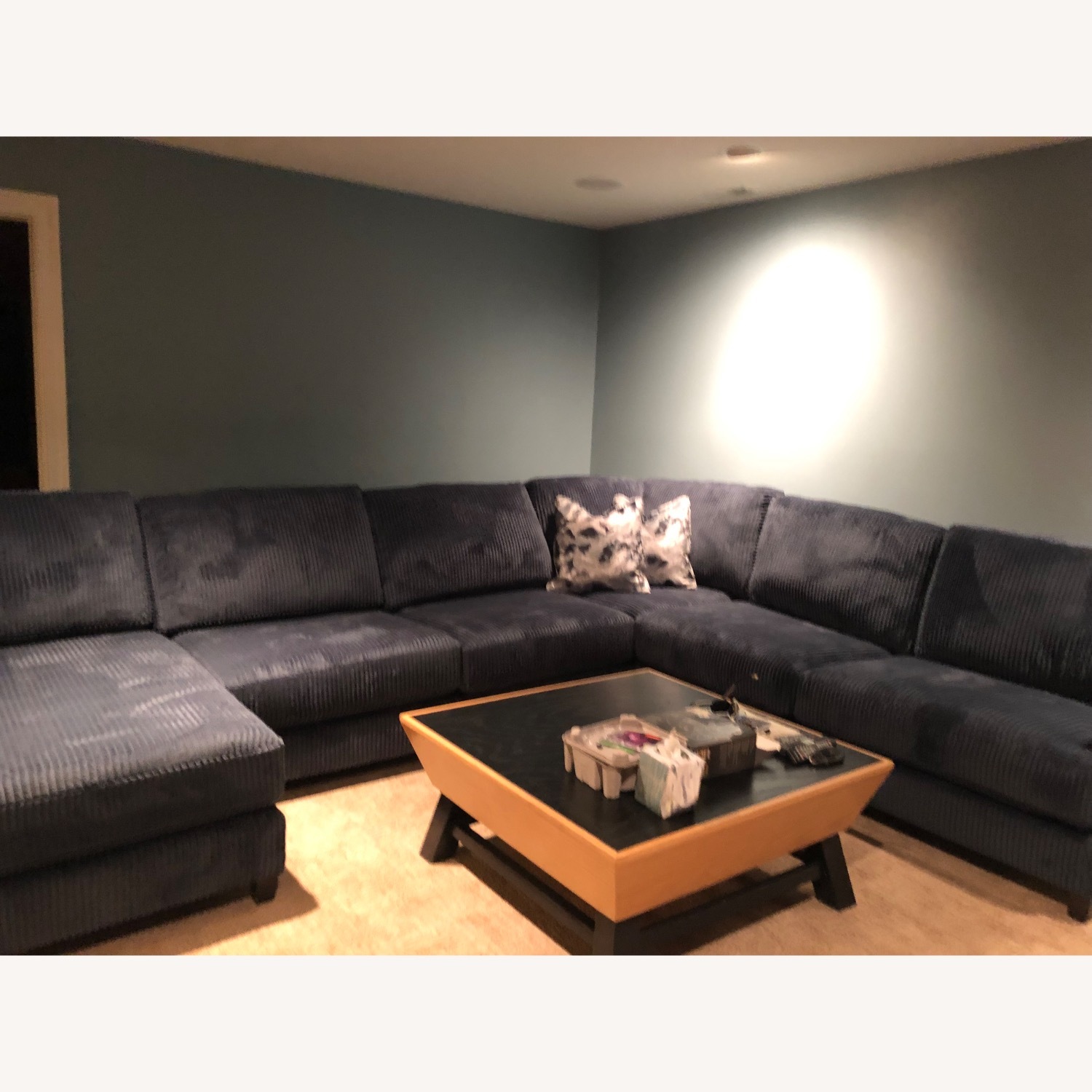 Custom Built Coffee Table Black Wood - image-3