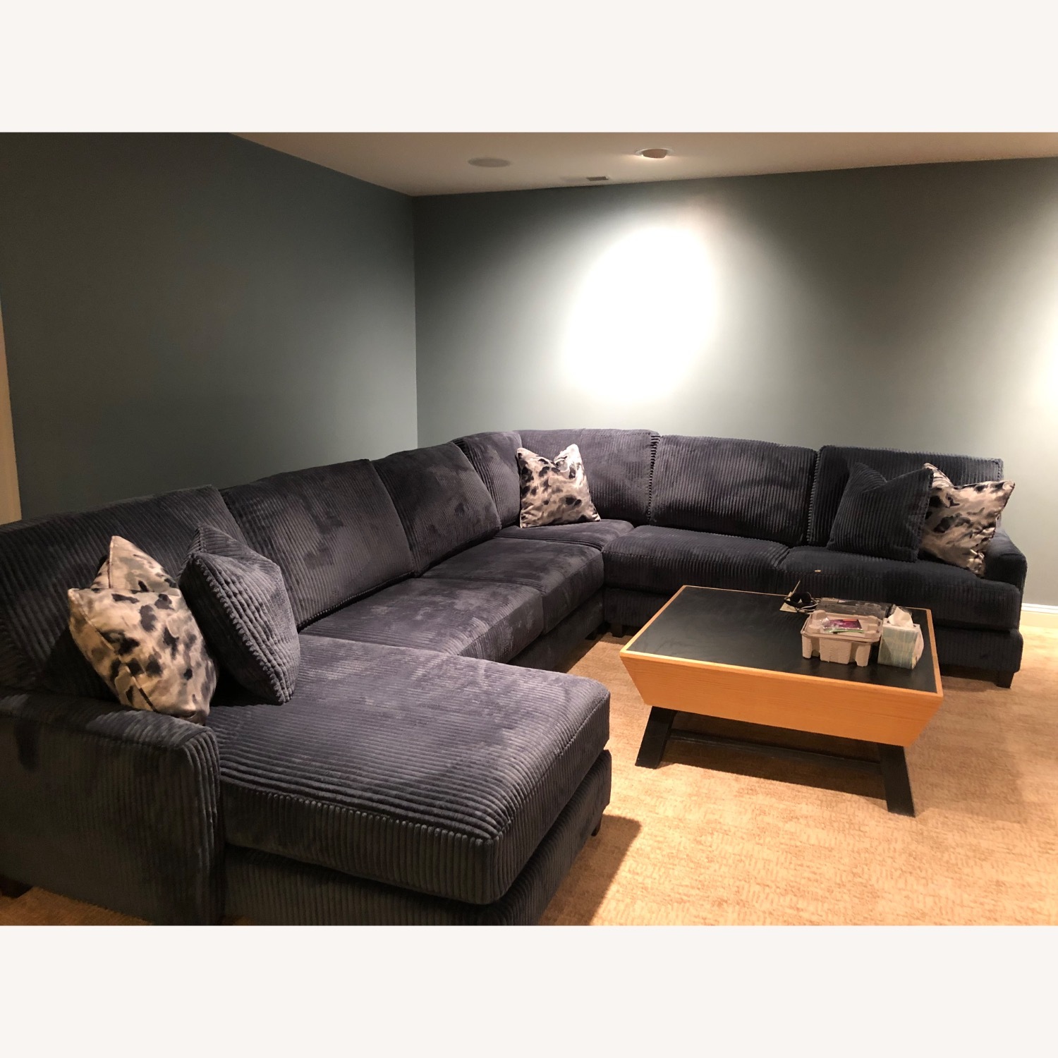 Custom Built Coffee Table Black Wood - image-2