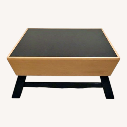 Used Custom Built Coffee Table Black Wood for sale on AptDeco