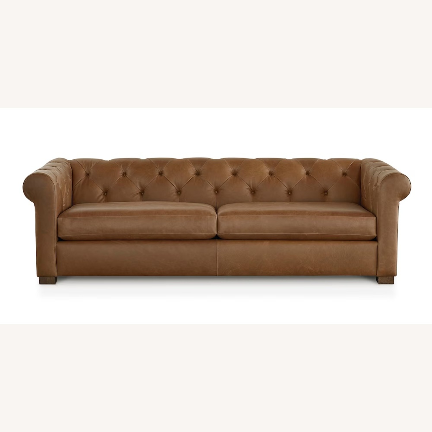 Bassett Jamestown Chesterfield-style Leather Sofa - image-7